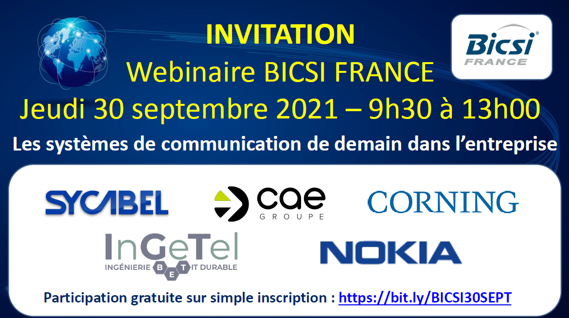 Les systèmes de communication de demain dans l’entreprise : InGeTel-BET vous en parle au Webinaire BICSI France